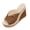 Brown, variant on Women Platform Wedge Heel High Slippers Canvas Casual Comfortable Slide Sandals For Summer Beach Walk, Beige