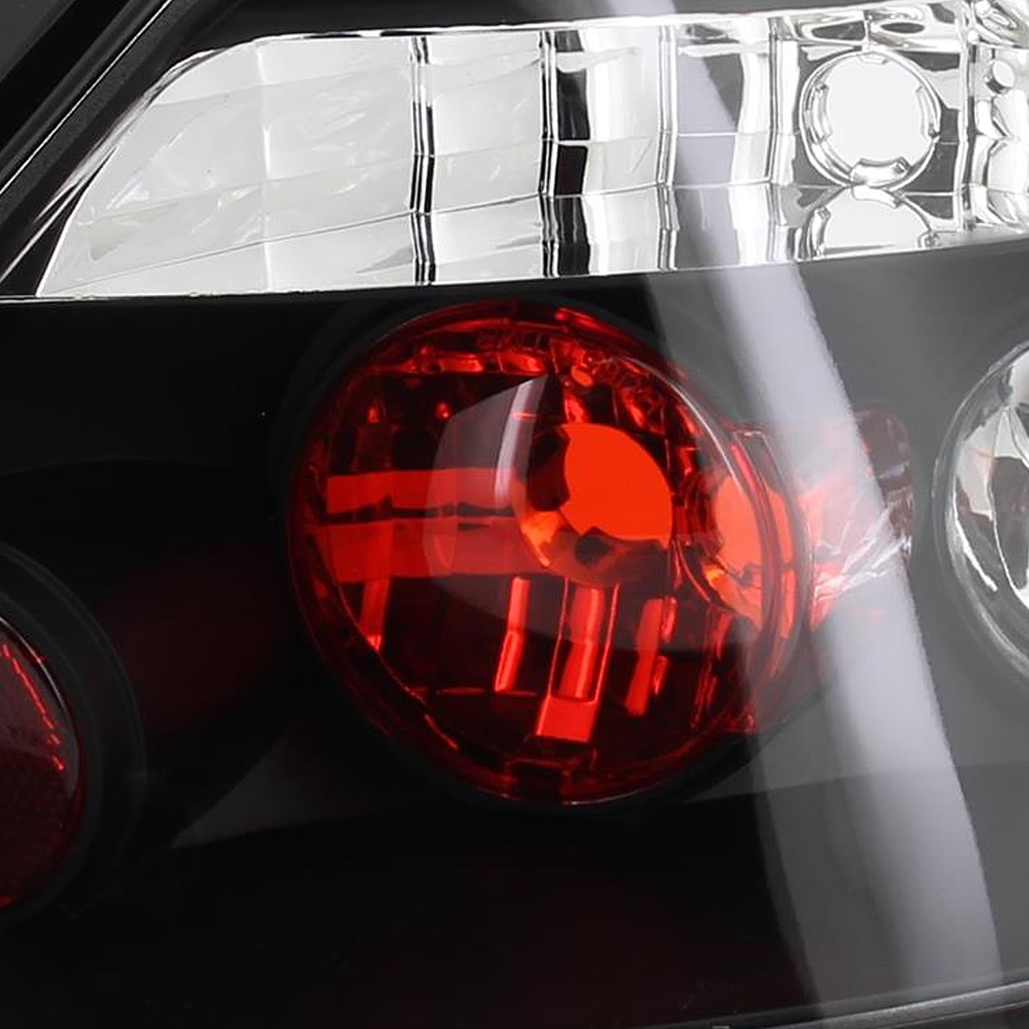 Spec-D Tuning Black Tail Lights Compatible with 2006-2011 Honda Civic Coupe 2 Door, Left + Right Pair Assembly