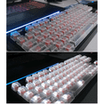 thumbnail image 2 of DIY Touches Transparentes ABS Traitement Mat Touches MX Switch Gaming RGB pour CHERRY MX/Clone Switchs Orange Transparent, 2 of 9