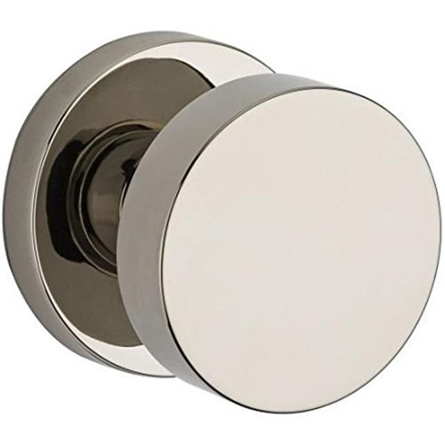 Baldwin HDCONCRR141 Bouton de Porte Simple Mannequin Moderne avec Rose Ronde Moderne de la Collection de Réserve - Nickel Poli