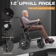 thumbnail image 6 of Erinnyees 24V Electric Wheelchair Foldable, 500W Dual Motor All-Terrain Lightweight Wheelchair, Black, 6 of 10