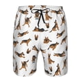 thumbnail image 4 of Kdxio German Shepherd Dog Pattern Mens Casual Shorts - Drawstring Summer Beach Sports Shorts for Men, 4 of 9