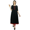 thumbnail image 4 of Bimba Womens Designer Ethnic Kurti Flared Anarkali Kurta Dress With Tassele, 4 of 9