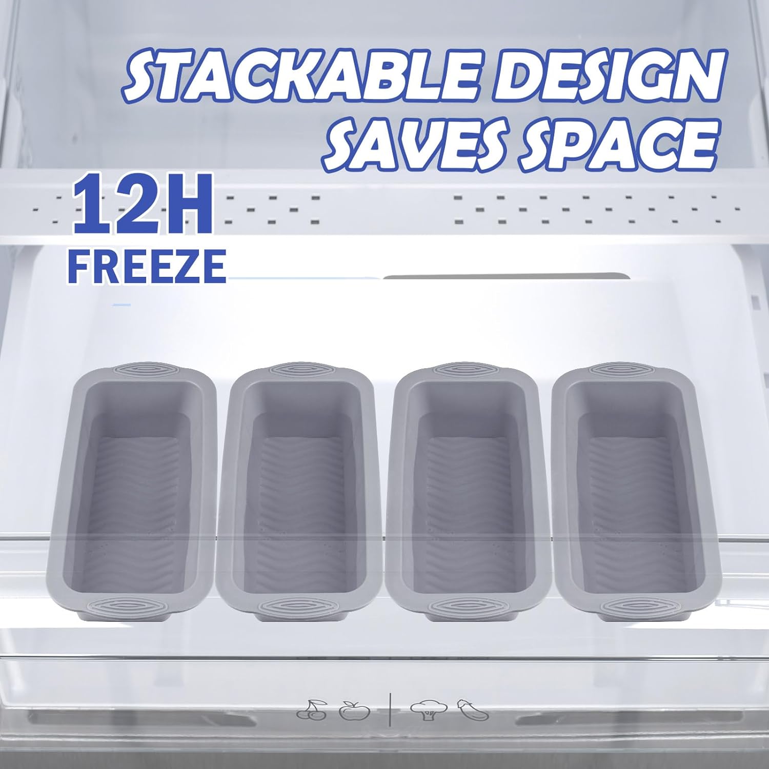 4PCS Large Ice Block Mold for Ice Bath 5LB, Reusable Silicone Ice Cube Mold for Cold Plunge Tub, Ice Bath Chiller for Ice Bath Tub, Ice Cube Tray Cold Plunge Accessories - Gray