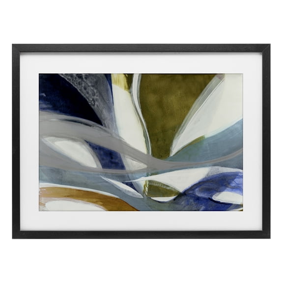 Stupell Industries Contemporary Waved Tendrils Black Framed Print Under Glass design by Liz Jardine, 14 x 20