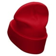 thumbnail image 2 of Poker Spade Embroidered 12 Inch Long Knitted Beanie - Red OSFM, 2 of 5