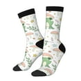 thumbnail image 2 of Uemuo Frog and Mushrooms Pattern Women's Crew Socks, Soft Durable Breathable Moisture-Wicking with Odor Control Cotton socks, 2 of 9