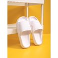thumbnail image 2 of Men Cut Out Single Band Slides Non-slip Quick Drying Soft Sole Bathroom Slippers, 2 of 4