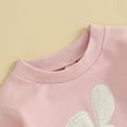 thumbnail image 6 of THDHVS Newborn Boy Clothes,Baby Girl Outfits,Toddler Girl Easter Clothes Puff Sleeve Print Jumpsuit Fall Outfits Pink 6-12 Months, 6 of 8