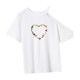 thumbnail image 5 of Camiseta de mujer de verano simple transpirable cuello redondo camiseta para ir de compras regalo de las señoras S, 5 of 7