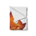 thumbnail image 2 of Safari Soft Flannel Fleece Blanket, African Art Wildlife Lion Sunset Continent Africa Map Double Exposure Print, Cozy Plush for Indoor and Outdoor Use, 50" x 60", Eggplant and Orange, by Ambesonne, 2 of 6