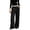 Black, variant on Smsaxvxz Womens Baggy Fashion Dress Pants Lightweight Pleated Wide Leg Pants Casual Loose Trousers Gray M