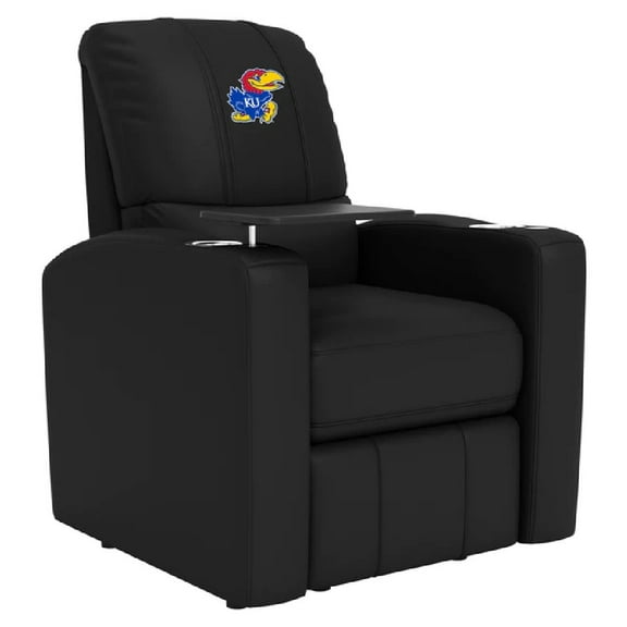 DreamSeat Black Stealth Power Recliner with Embroidered Kansas Jayhawks Logo