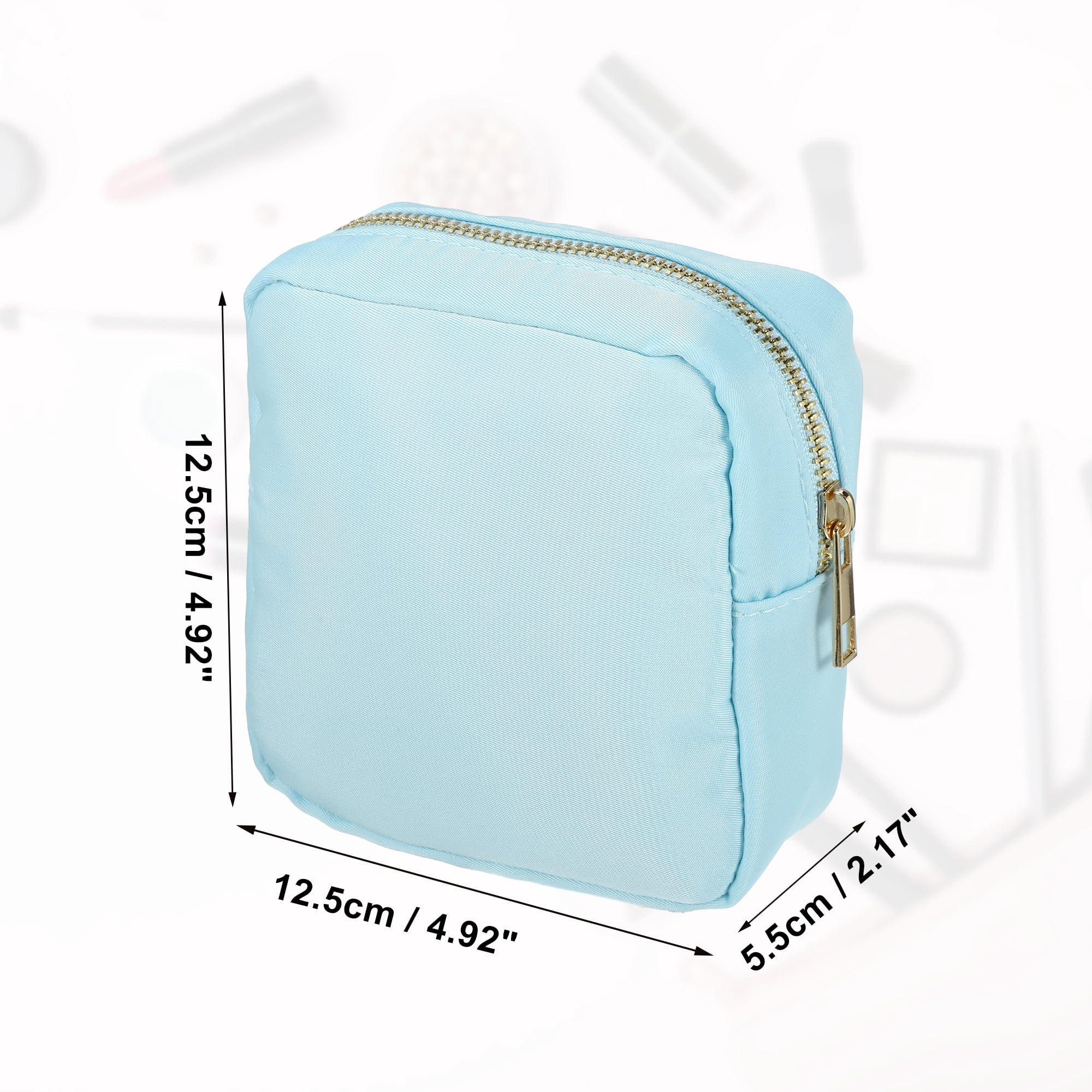 Unique Bargains 1 Pc Women Waterproof Makeup Bag for Business Travel Vacation Camping Blue