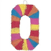 Number 0 Pinata, 22in, Multicolor, 1ct
