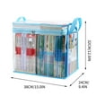 thumbnail image 3 of TerraHaven Large Capacity Transparent Book Storage Box with Zipper & Handle, Foldable Plastic Organizer - for Student Books, Classroom & Home Organization, 3 of 5