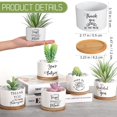 thumbnail image 2 of 30 Pcs Thank You Succulent Plant Gift Set with Ceramic Pots and Bamboo Trays, 2 of 6