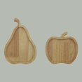 thumbnail image 4 of Snack Plate Space-Saving Storing Squirrel Wooden Snack Tray Pear Fruit Tray Nut Container Tableware Accessories Wood A, 4 of 6