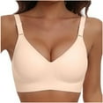 thumbnail image 1 of Yuyuzo Womens Wireless Bras Deep V No Underwire Push up Bras Full Coverage Seamless Bralettes, 1 of 3