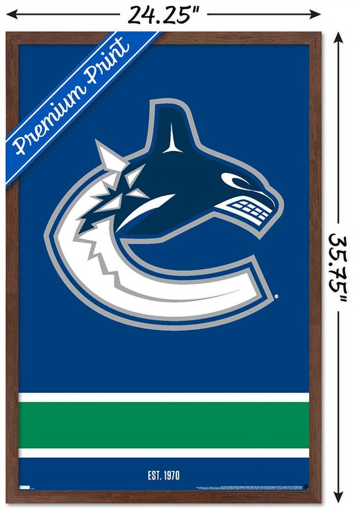 NHL Vancouver Canucks - Logo 21 Wall Poster, 22.375" x 34", Framed