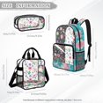 thumbnail image 4 of ZUXONGSY Daisy Print Large 17" Clear Backpack for Boys Girls Teens Kids – See Through Bookbag Set with Lunch Box and Pencil Pouch, 3Pcs Transparent Backpack Back to School Gifts, 4 of 5