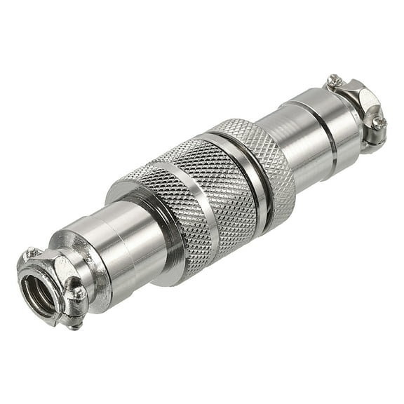 Uxcell Aviation Connector GX20 15 Pins 20mm Silver Male Female Wire Panel Docking Connector