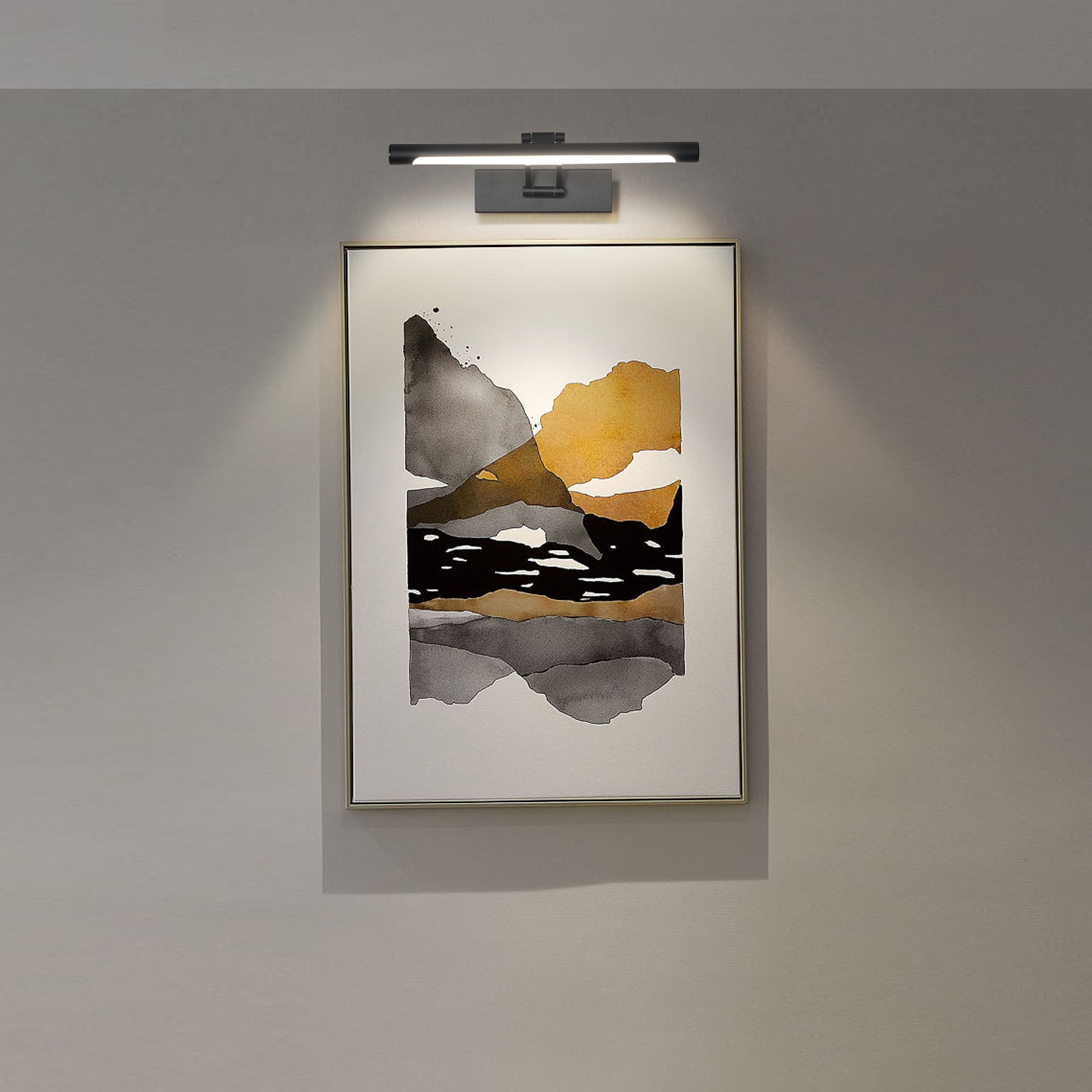 Hardwired Black Picture Light – 14-Inch LED Wall Sconce for Artwork, Dart Board Lights, Mirror Frame, and Gallery Display