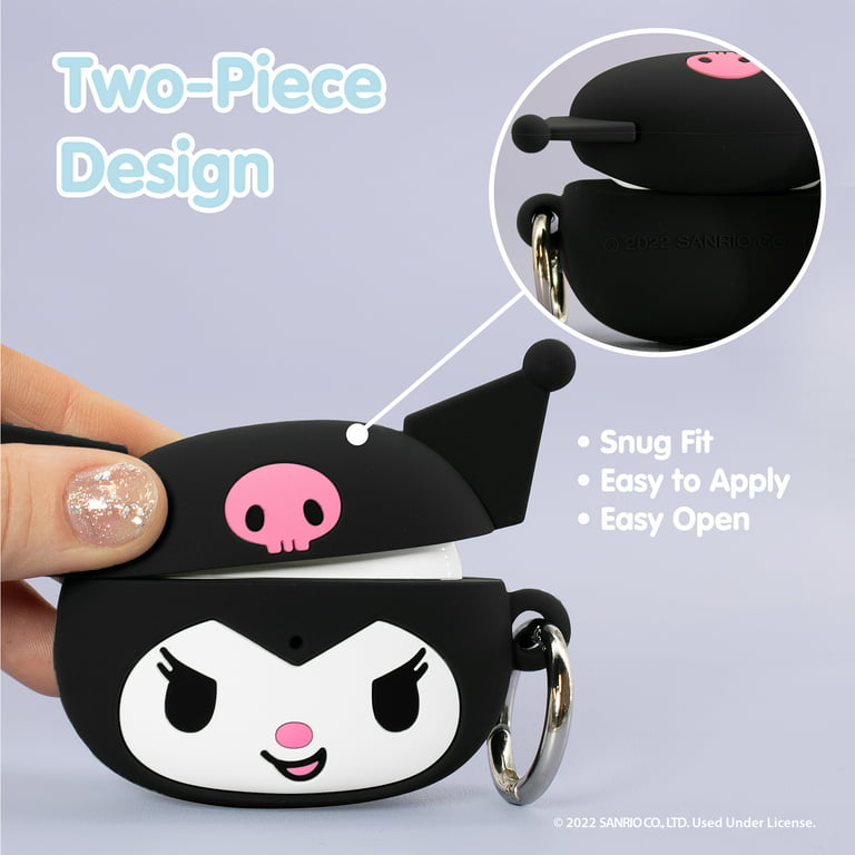Hello Kitty & Friends Figure AirPods Case Compatible with AirPods 3rd Generation - Cute Silicone Protective Cover [Carabiner Clip Included] - Kuromi - Walmart.com