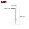 thumbnail image 2 of 50 Pack L Shape Hooks, 1-1/2 Inch Right Angle Screw Hooks for Hanging, Silver, 2 of 7