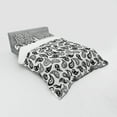 thumbnail image 3 of Paisley Duvet Cover Set, Design in Different Types with Flowers Circles and Tiny Teadrops Detailed Art, Bedding Set with Shams and Fitted Sheet, 3 Sizes, by Ambesonne, 3 of 3