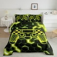 thumbnail image 2 of Erosebridal Gamer Bedding Sets Twin with Comforter s, Neon Gamepad Duvet Insert, Gradient Abstract Decor, Lightweight 2pcs, 2 of 7