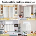 thumbnail image 6 of Sage Green Striped Kitchen Curtains 63 Inch Length, Modern Abstract Art Geometric Grommet Top Bedroom Living Room Curtains, Light Filtering Cafe Curtain Drapes 2 Panels Set 104''x63'', 6 of 9