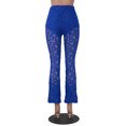 thumbnail image 4 of Ernkv Women's Pants Fashion Full Length Trousers Flared Pants For Lady Wife Daughter Girlfriend Comfy Lounge Casual Solid Color Blue S, 4 of 4