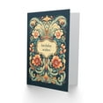 thumbnail image 2 of Birthday Greeting Card Flower Floral Ornate Pattern Wishes For Her, 2 of 3