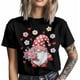 thumbnail image 3 of Mens T Shirts Valentine's Day Gnome Flower Short Sleeve Casual Men's Tee Tops Graphic T-Shirts for Teen Boys/Men, 3 of 8