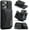 Black, variant on for iPhone 16/16 Plus/16 Pro/16 ProMax 2 in 1 Magnetic Wallet Card Holder Case Durable Leather Wallet 8 Card Slots 1 Small Cash Clip RFID Blocking Detachable Wallet Case,5 Color