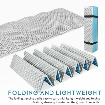 LEDMOMO  Thermal Sleeping Pad Grey Pe Cotton Lightweight for Outdoor Rest