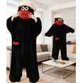 thumbnail image 5 of Silly Onesie Adult Pajamas Unisex Ultra Soft Plush Hooded Loungewear Funny Monster Hooded Pjs Big Mouth Monster Homewear for Movie Nights, 5 of 5