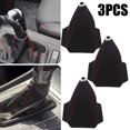 thumbnail image 1 of Cambios Manual Cuero Gamuza para Coche Cubierta Impermeable () Rojo, 1 of 5