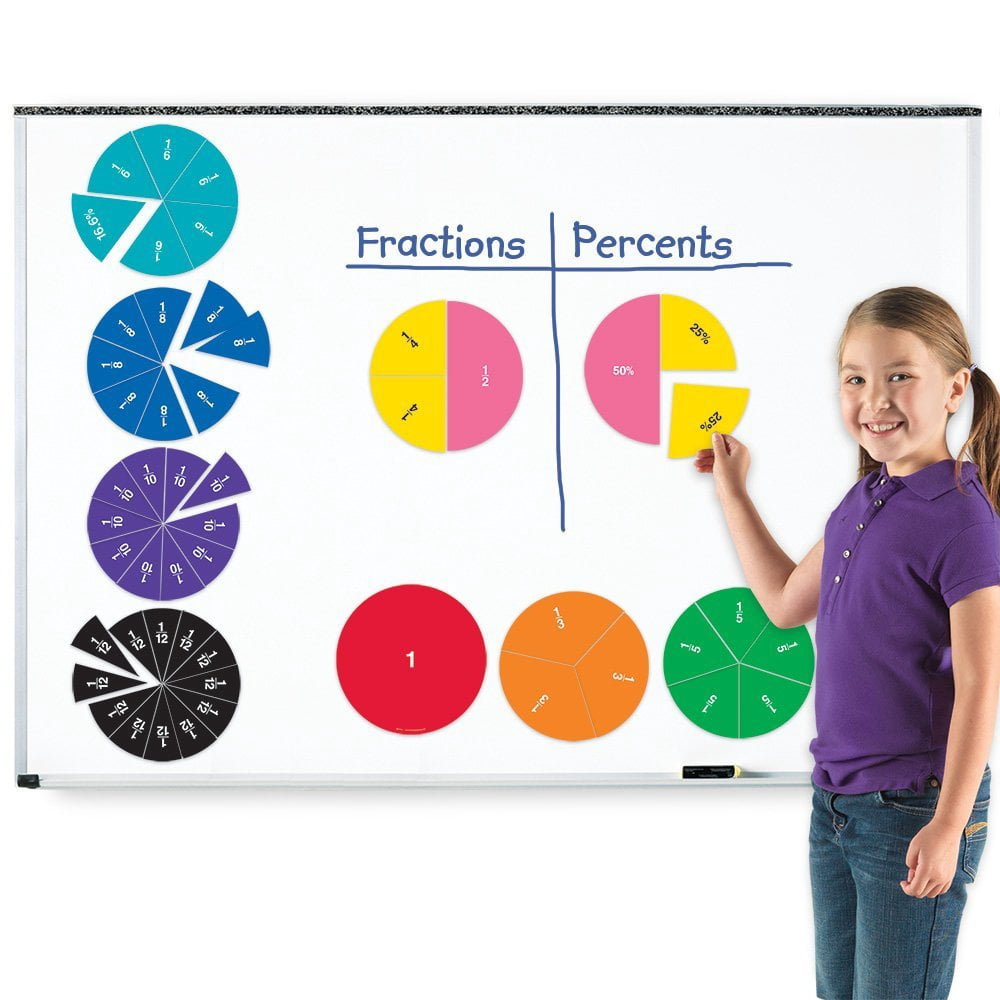 Learning Resources LER1616 Double Sided Magnetic Fraction Circles
