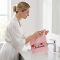 thumbnail image 4 of Unique Bargains Maple Leaf Jacquard Soft Absorbent Quick Dry Towels Pink 4pk, 4 of 8