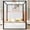 Black White, variant on Canopy Platform Bed Queen Size with Headboard, Upholstered Bed Frame with 4 Posters, Metal Frame and Wood Slats, No BoxSpring Needed, Black+White