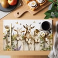 thumbnail image 2 of Spring Summer Goats Placemats Set of 6, Farmhouse Floral Botanical Cute Washable Wipeable Table Mats for Dining Tables, Indoor Outdoor Kitchen Place Mats for Holiday Party Table Decor, 2 of 9