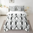 thumbnail image 2 of Manfei Cute Animal Penguin 7 Pieces Bedding Comforter Set for Boys Girls,Cartoon Wildlife Full Bedding Set Lightweight,Happy Xmas Christmas Fitted Sheet Flat Sheet,Lightweight Room Decor, 2 of 8