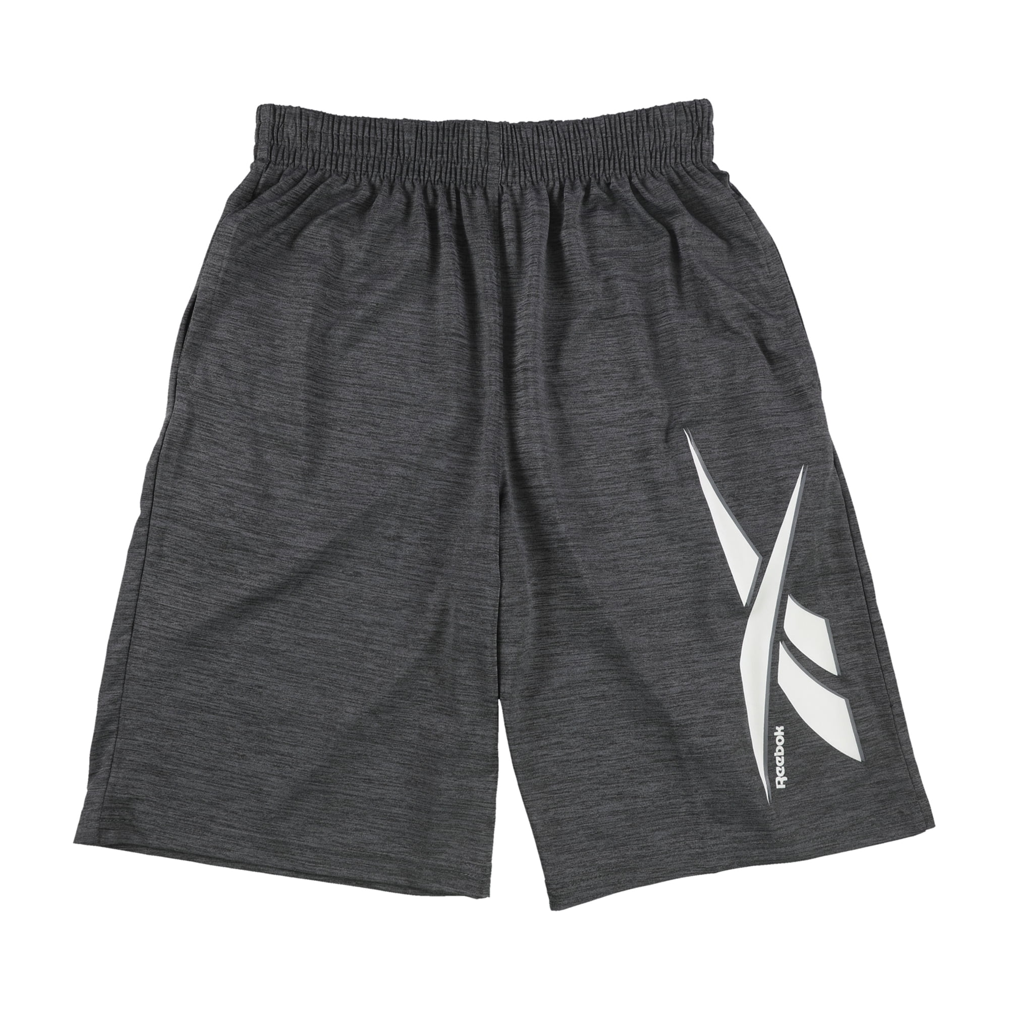 Reebok Boys Logo Athletic Workout Shorts Grey S 8