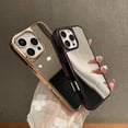 thumbnail image 4 of Designed for iPhone 16 Pro Mirror Case, Four Corner Shockproof Hard Back Plating Edge Protective Cover for Girls Woman Makeup Anti-Scratch Back Phone Case for iPhone 16 Pro, Gold, 4 of 9