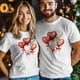 thumbnail image 5 of Camisetas para hombre con estampado de corazón, lazo y globo, de manga corta, informales, con gráficos, 5 of 8