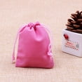 thumbnail image 3 of 50Pcs Rectangle Velvet Drawstring Pouch Wedding Favor Bag / Christmas Gift Jewelry bag 5x7cm , Pink, 3 of 10