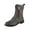 Grey, variant on women boots ankle Round Toe Square Heel Lace Up Mid Top Zipper Boots,Leather Non- Ankle Sleeve Low Heel Combat Boots.
