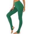 thumbnail image 4 of Allegra K Women's Solid Soft Elastic Waistband Gym Yoga Stirrup Pants, 4 of 5